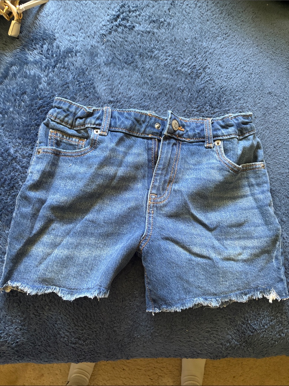 Cat & Jack Blue Denim Kids Frayed-Hem Shorts